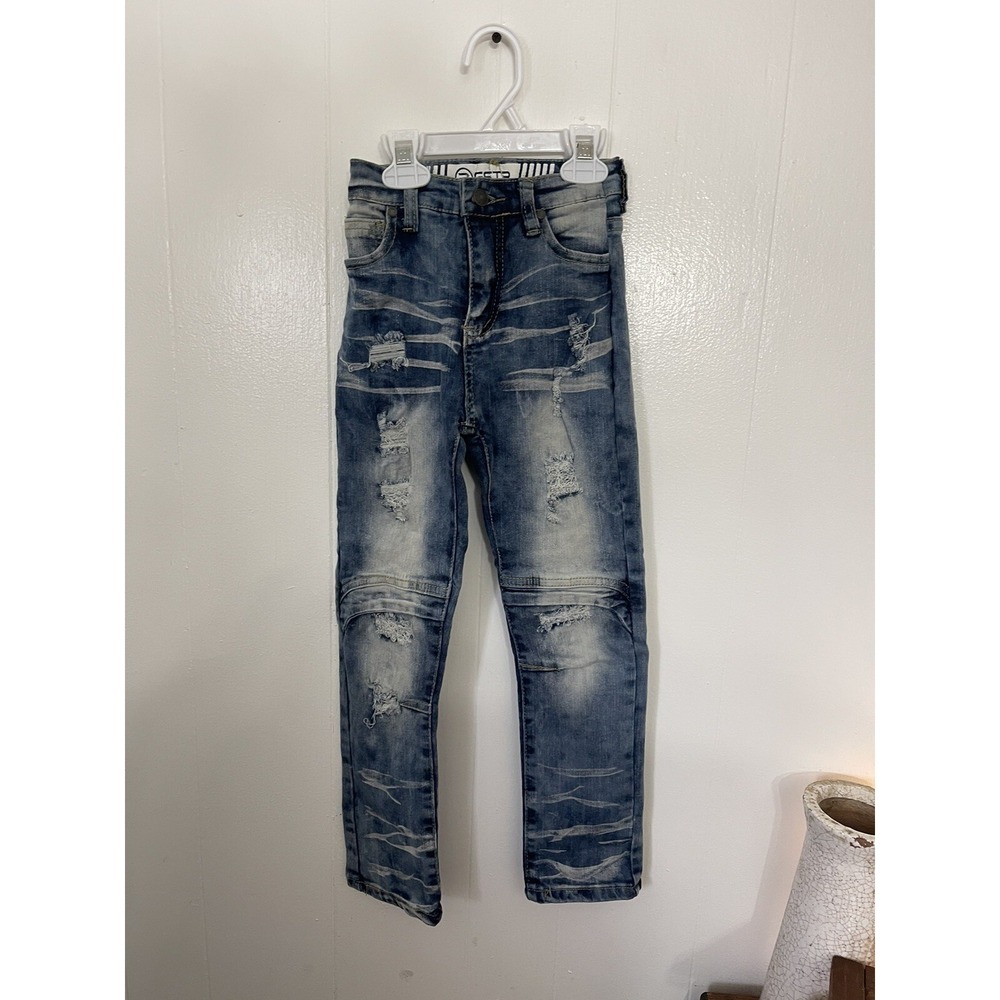 GSTR Size 7 girls destroyed denim jeans blue EUC